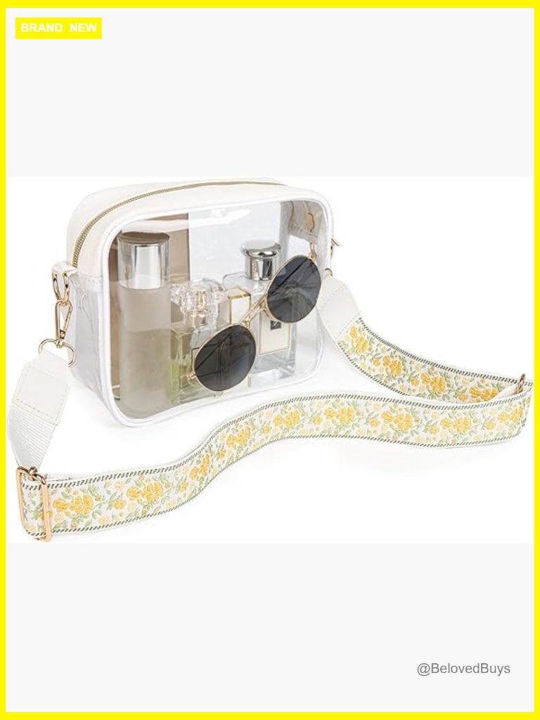 Clear Stadium Approved Crossbody Bag With Adjustable Strap